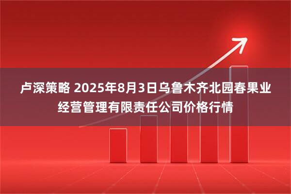 卢深策略 2025年8月3日乌鲁木齐北园春果业经营管理有限责任公司价格行情